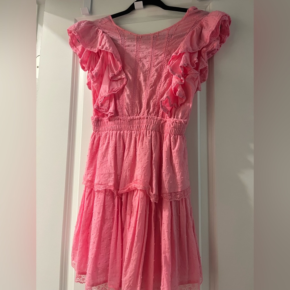 Forever 21 Pink Flutter Sleeve Sundress